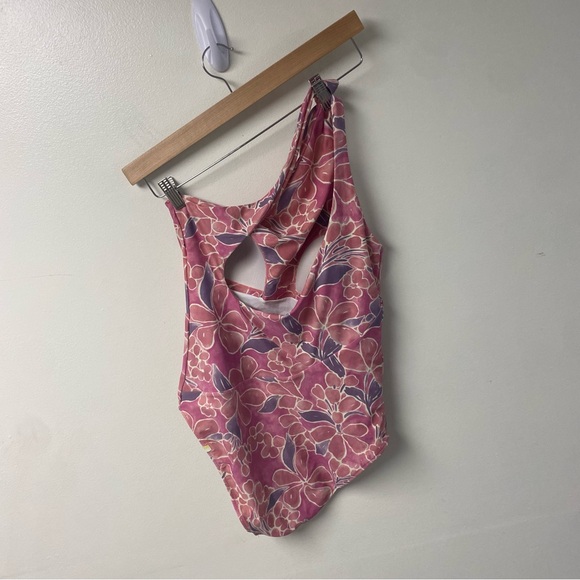 Summersalt RARE The Sidestroke Pink Watercolor Floral One Piece Size 8 - Picture 6 of 7